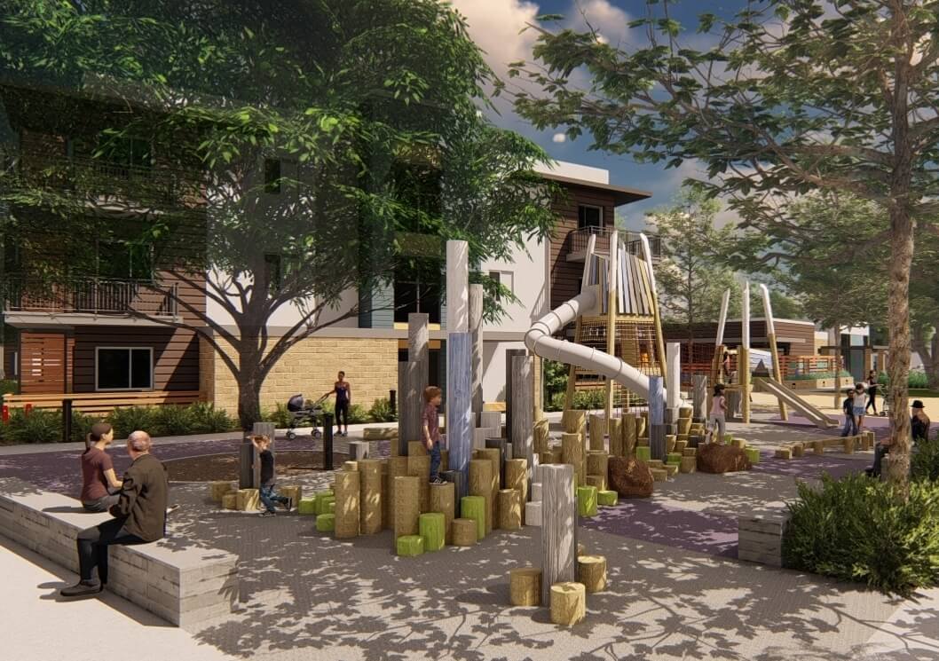 outside the Westview Village Phase II building