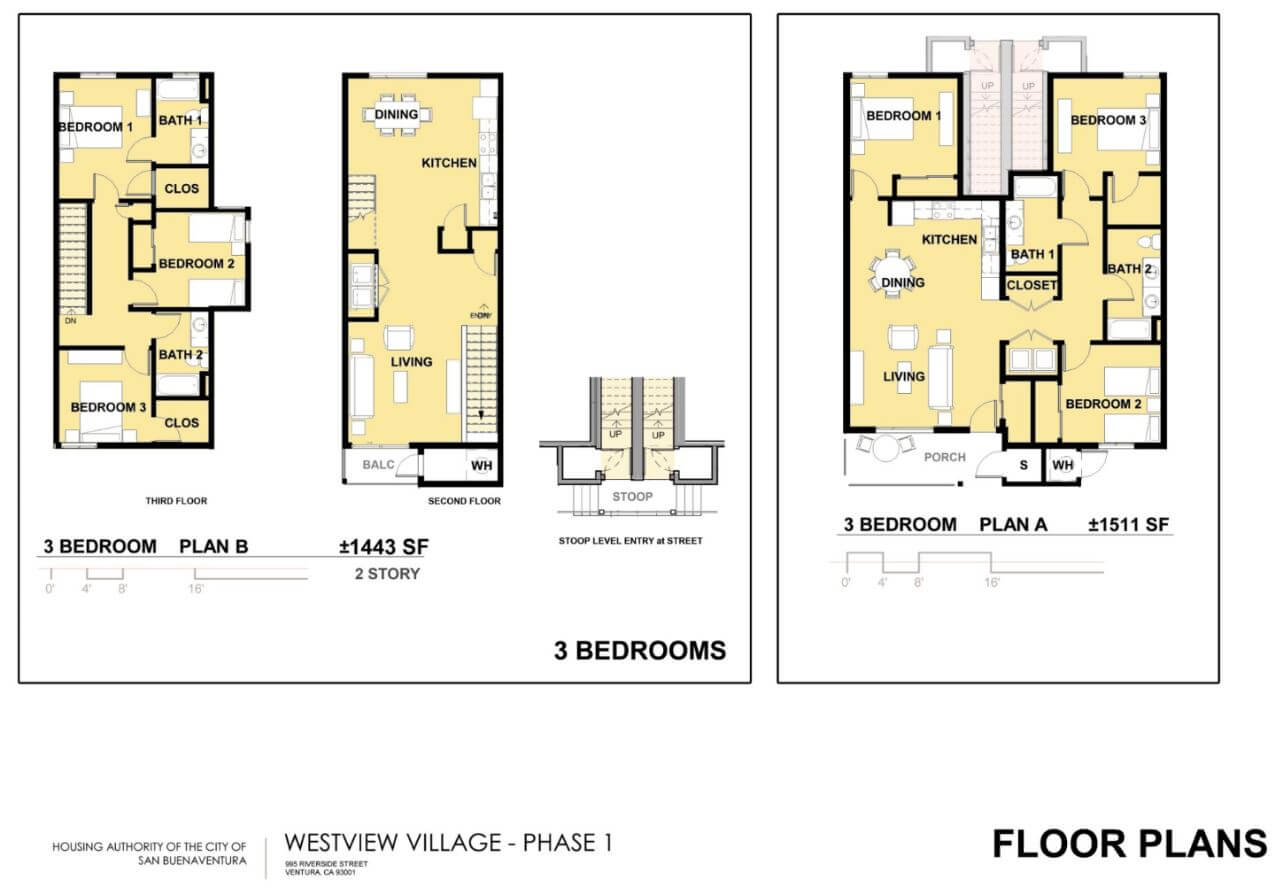 Westview Village - Phase I 3 bedroom floorplan