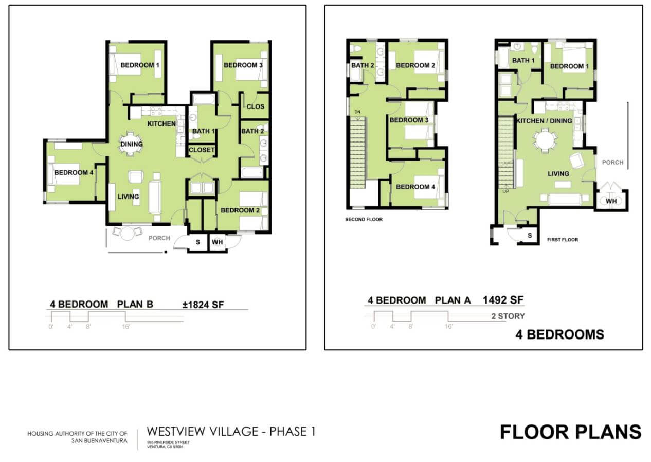 Westview Village - Phase I 4 bedroom floorplan