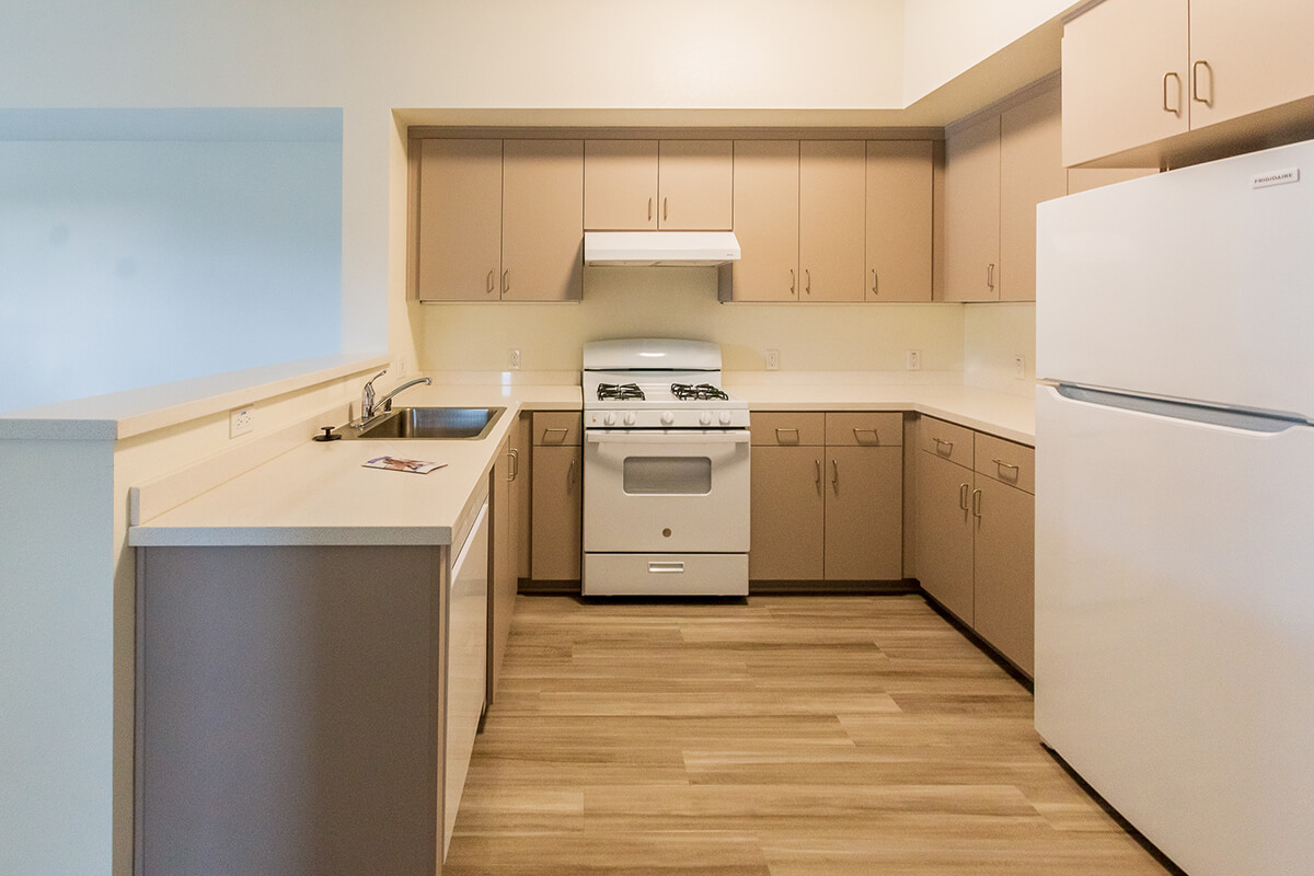inside Willett Ranch apartment kitchen