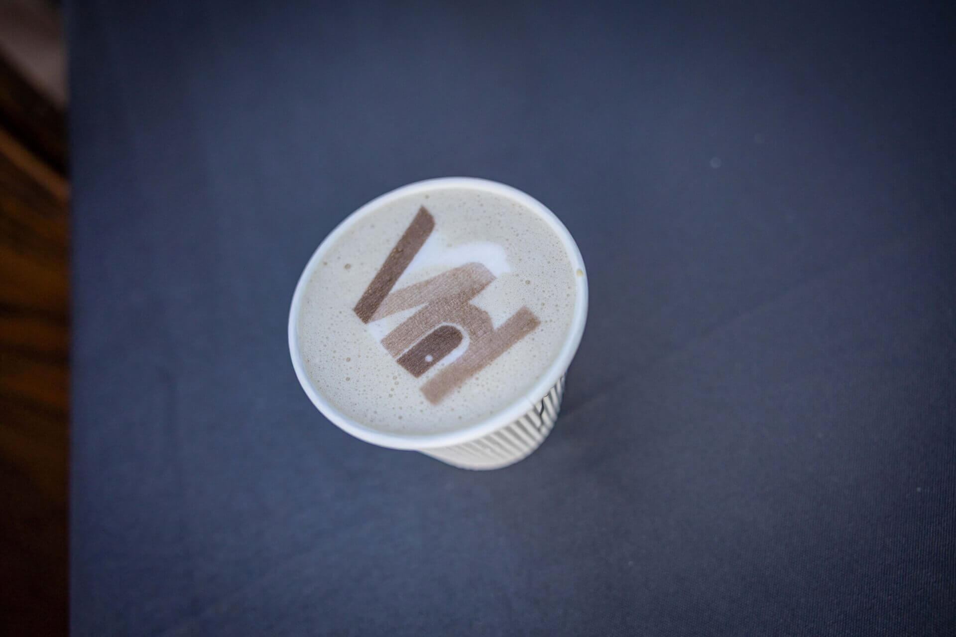 VH in the coffee foam